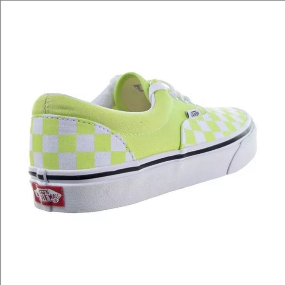 New!! (size 8) Mens Vans Era Checkerboard Shoes Sharp Green-True White - Picture 2 of 4
